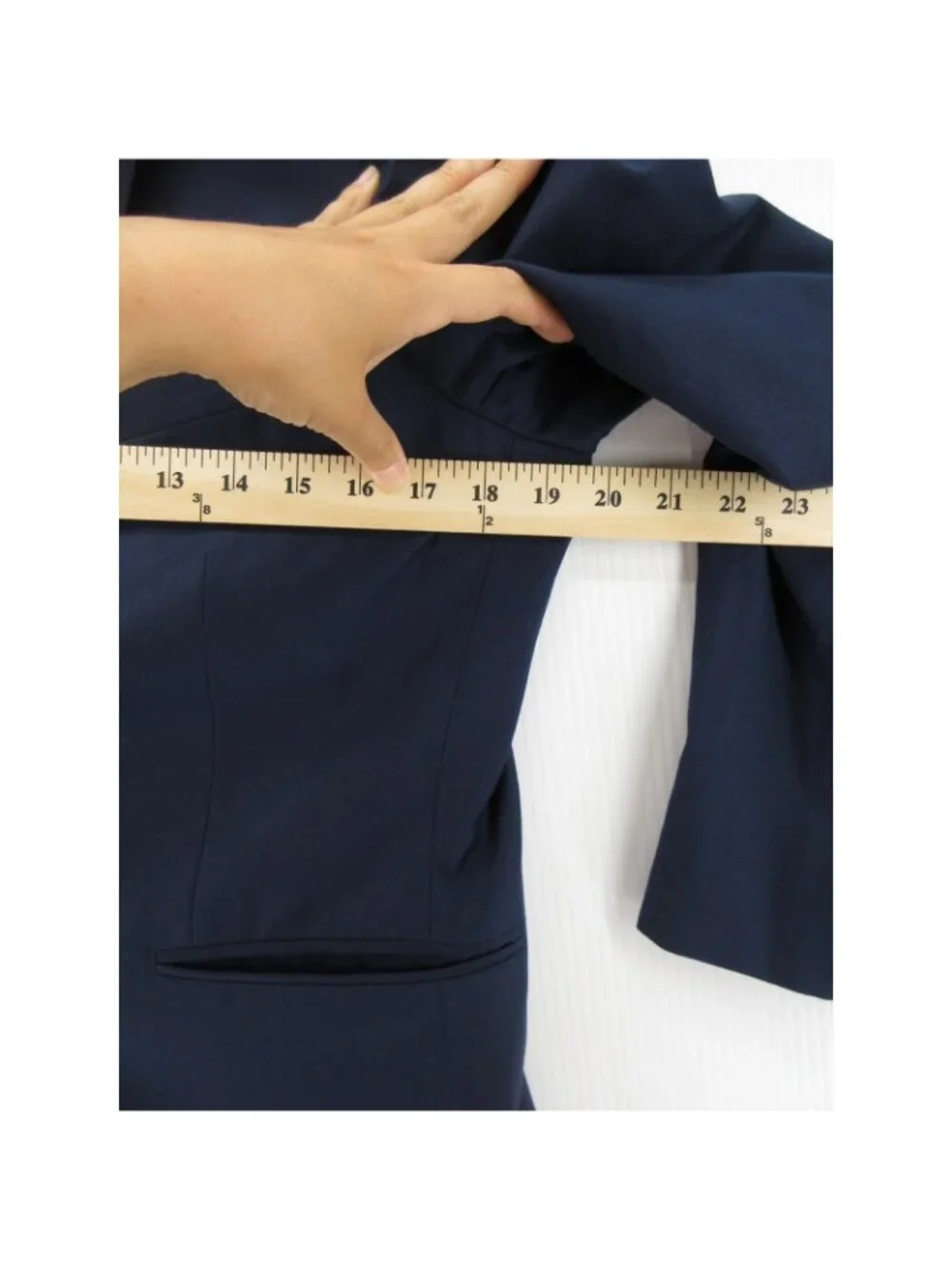 Indochino Suit 36 S Navy Wool Custom Tailored Solid 31X28 Lined Preppy